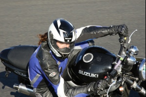 Rider on track at a James Whitham track training day at Mallory Park