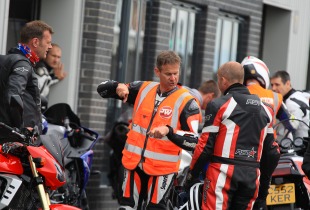 James Whitham gives instruction at one of his James Whitham motorcycle track training day events.