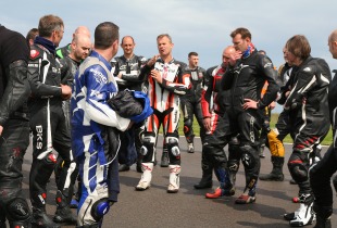 James Whitham gives instruction at one of his James Whitham motorcycle track training day events.
