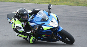 Paul Drinkwater in action at a James Whitham track training day